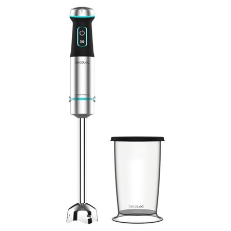 Liquidificador de mão Cecotec Power TitanBlack 1200 XL - 1200W - 4 lâminas cruzadas de titânio - Protetor anti-respingos - Veloc