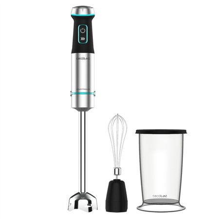 Batedeira manual Cecotec Power TitanBlack 1200 XL - 1200W - 4 lâminas cruzadas de titânio - Protetor anti-respingos - Velocidade