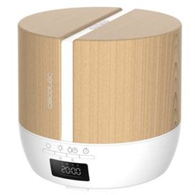 Difusor de Aromas Cecotec PureAroma 550 Connected Branco Amadeirado 500ml Bluetooth - Visor LED - Alto-falante - Temporizador de