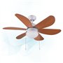 Ventilador de teto Cecotec EnergySilence Aero 360 com 6 pás reversíveis e luz - 50W - 91cm de diâmetro - Silencioso - Modo inver
