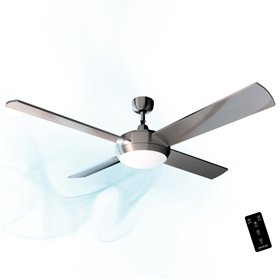 Ventilador de teto Cecotec EnergySilence Aero 570 com 4 pás e luz LED integrada - 60W - 132 cm de diâmetro - Controle remoto - T
