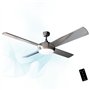 Ventilador de teto Cecotec EnergySilence Aero 570 com 4 pás e luz LED integrada - 60W - 132 cm de diâmetro - Controle remoto - T