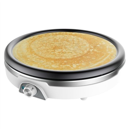 Crepeira Cecotec Fun Crepestone XL Inox - 1350W - Aço Inoxidável - 38cm de Diâmetro - Antiaderente - Placa Removível - Temperatu
