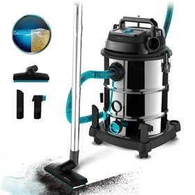 Aspirador de pó e água Cecotec Conga Rockstar Pro em aço inoxidável para sólidos e líquidos - 1600W - Tanque de 30L - Função sop