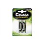 Pacote com 2 pilhas recarregáveis AA Cegasa HR6 de 2100 mAh