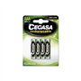 Pacote com 4 pilhas recarregáveis AAA HR03 de 800mAh da Cegasa