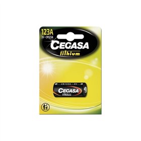 Bateria de lítio Cegasa CR123A, pacote com 1 unidade, 123A, 3V