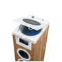 Thomson DS121CD Torre de Som Bluetooth 30W, Rádio FM, USB, Relógio Digital, Design em Madeira/Branco