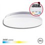 Luminária de teto redonda de LED Elbat 36W - 3600lm - Seletor de 3 temperaturas - Branca