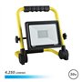 Refletor LED Elbat com suporte dobrável 50W - 4250 lúmens - Branco frio 6500K - Cabo de 1,50m - IP65 para uso externo
