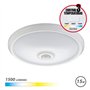 Luminária de parede de sobrepor LED Elbat 15W - 1500 lúmens - Seletor de 3 temperaturas de cor - Sensor de luz ambiente - Tempor