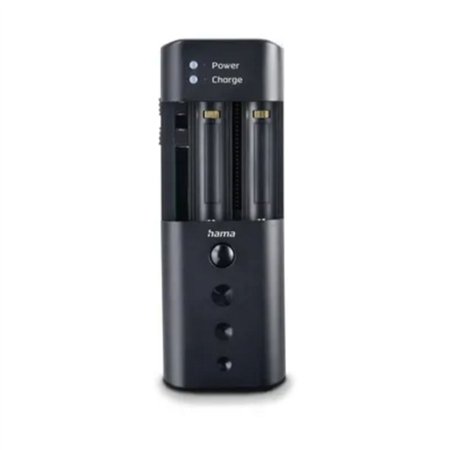 Carregador universal de viagem Hama Delta - Pilhas de 3,6 V, 3,7 V, 7,2 V e 7,4 V - Pilhas AA e AAA - USB-C