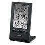 Medidor de temperatura e umidade Hama para ambientes internos - Visor digital - Relógio - Previsão do tempo - Indicador de fase 
