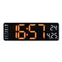Relógio de parede digital Hama Santa Cruz - Termômetro - Alarme - Data - Visor grande - 32x10x3cm - Branco
