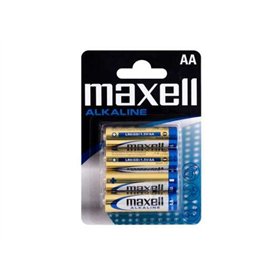 Pacote com 4 pilhas alcalinas Maxell LR06 AA 1,5V