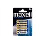 Pacote com 4 pilhas alcalinas Maxell LR06 AA 1,5V