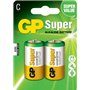 Pacote com 2 pilhas alcalinas super LR14 C 1,5V
