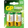 Pacote com 2 pilhas alcalinas super LR20 D de 1,5 V