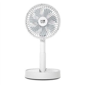 Ventilador de mesa portátil e dobrável Muvip, 5 W, 15 cm de diâmetro - 4 velocidades - Ângulo ajustável até 90º - Até 12 horas d