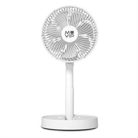 Ventilador de mesa portátil e dobrável Muvip, 6,5 W, 19 cm de diâmetro - 4 velocidades - Ângulo ajustável até 90º - Autonomia da