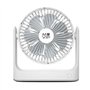 Ventilador de mesa portátil Muvip 5,5 W, 18 cm de diâmetro - 3 velocidades - Ângulo ajustável até 360º - Autonomia da bateria de