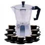 Cafeteira Muvip MV0605 em alumínio - Capacidade para 9 xícaras - Cabo ergonômico em baquelite resistente ao calor - Adequada par