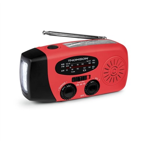 Rádio Thomson RT260 - Lanterna de Emergência - Função Power Bank - Vermelho