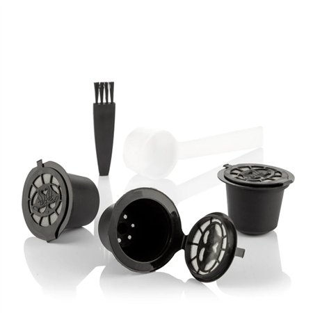 Innovagoods Recoff Pacote com 3 Cápsulas de Café Reutilizáveis - Aço Inoxidável - Fáceis de Limpar - Compatíveis com Máquinas de
