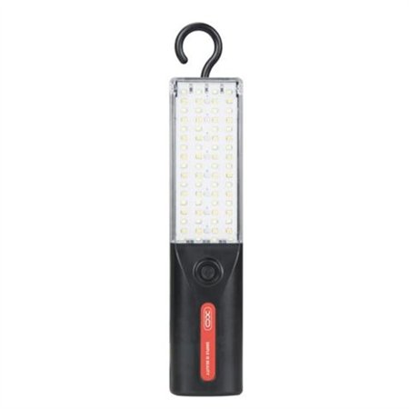 Lanterna LED XO YH17 com ímã e gancho - Carregamento solar - Preta