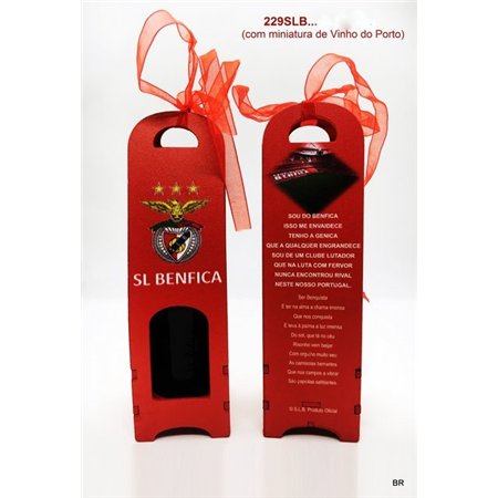 Conj. com Miniatura do Vinho do Porto SLBenfica