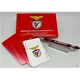 Conjunto Cartas Jogar+ Esferografica SL Benfica