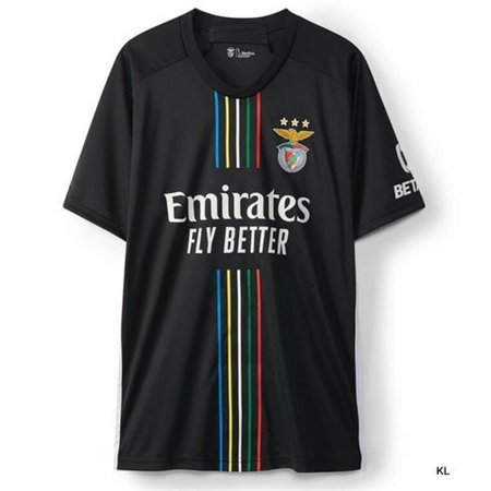 Camisola  Replica Oficial SL Benfica Preta 2023/24