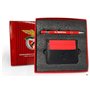 Conjunto Porta Cartoes Pele + Esferografica SLBenfica