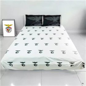 Conjunto Benfica Lençol+2 Fronhas Casal 100% Poliéster