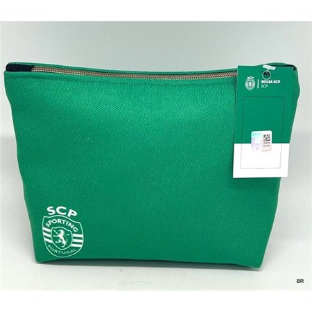 Bolsa Necesser Sporting CP em Lona 22x18cms