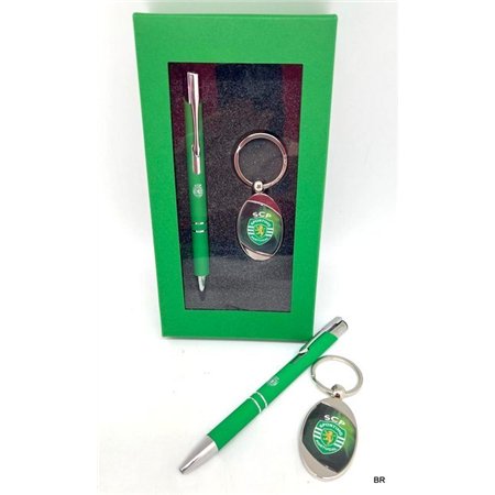 Conjunto Esferografica+Porta Chave Sporting CP