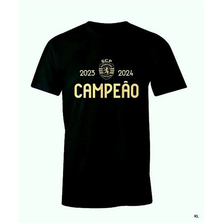 TShirt Campeao Sporting Preta Criança