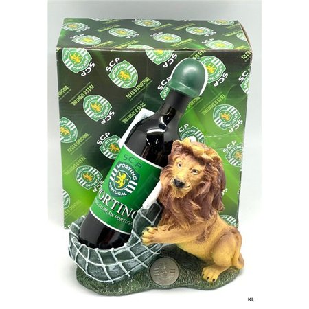 Leão c/Garrafa Vinho Sporting CP