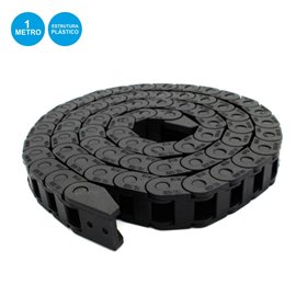 Corrente Passa Cabos 10X20Mm Plástico 1M