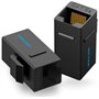 Adaptador Conector RJ45 VDD-B07-B Cat5e UTP/ RJ45 Fêmea - RJ45 Fêmea/ Preto