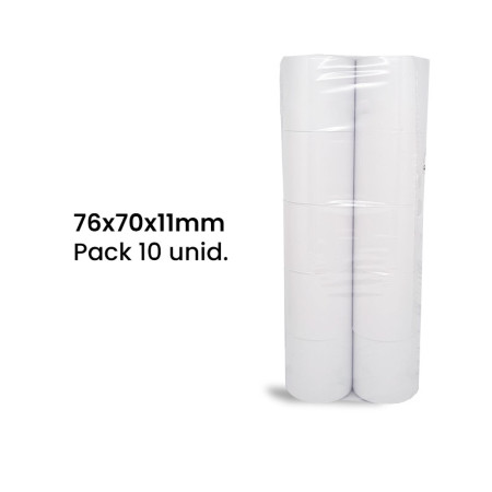 Rolo de Papel Normal 76x70x11 - Pack de 10 unidades
