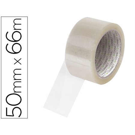 Fita Adesiva Q-Connect Polipropileno Transparente 66 Mt x 5 Cm