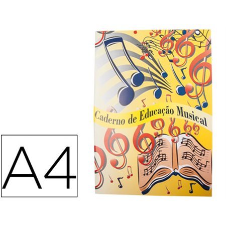 Caderno de Musica Din A4 Agraf 60 Gr 20 Folhas