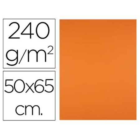 Cartolina 50X65 Cm 240 Gr Laranja Pack de 25 Unidades