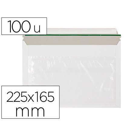 Envelope Autoadesivo Q-Connect Porta Documentos 176X236 Mm Janela Transparente Pack de 100 Unidades