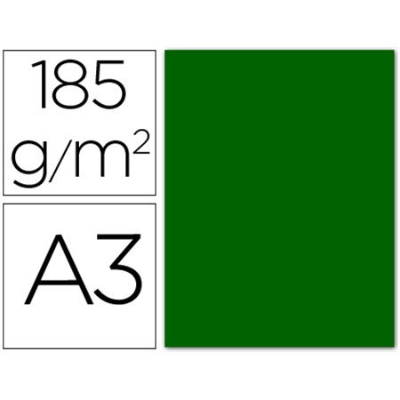 Cartolina Guarro Din A3 Verde Bilhar 185 Gr Pack de 50 Folhas