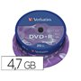 Dvd+R Verbatim Capacidade 4.7Gb Velocidade 16X 120 Min Torre de 25 Unidades