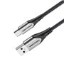 Cabo USB 2.0 Tipo-C Vention CODHF/ USB Macho - USB Tipo-C Macho/ Até 60W/ 480Mbps/ 1m/ Cinza
