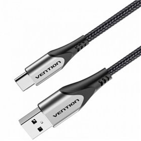 Cabo USB 2.0 Tipo-C Vention CODHH/ USB Macho - USB Tipo-C Macho/ Até 60W/ 480Mbps/ 2m/ Cinza