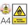 Pictograma Archivo 2000 Risco de Incendio Pvc Amarelo Luminiscente 210X297 Mm